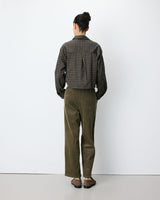 Corduroy pants with adjustable waist kaki Liberty
