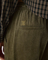 Corduroy pants with adjustable waist kaki Liberty