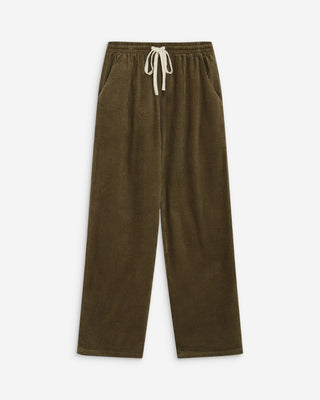Pantalon velours côtelé taille ajustable kaki Liberty