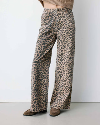 Jean taille haute loose imprimé leo Socca