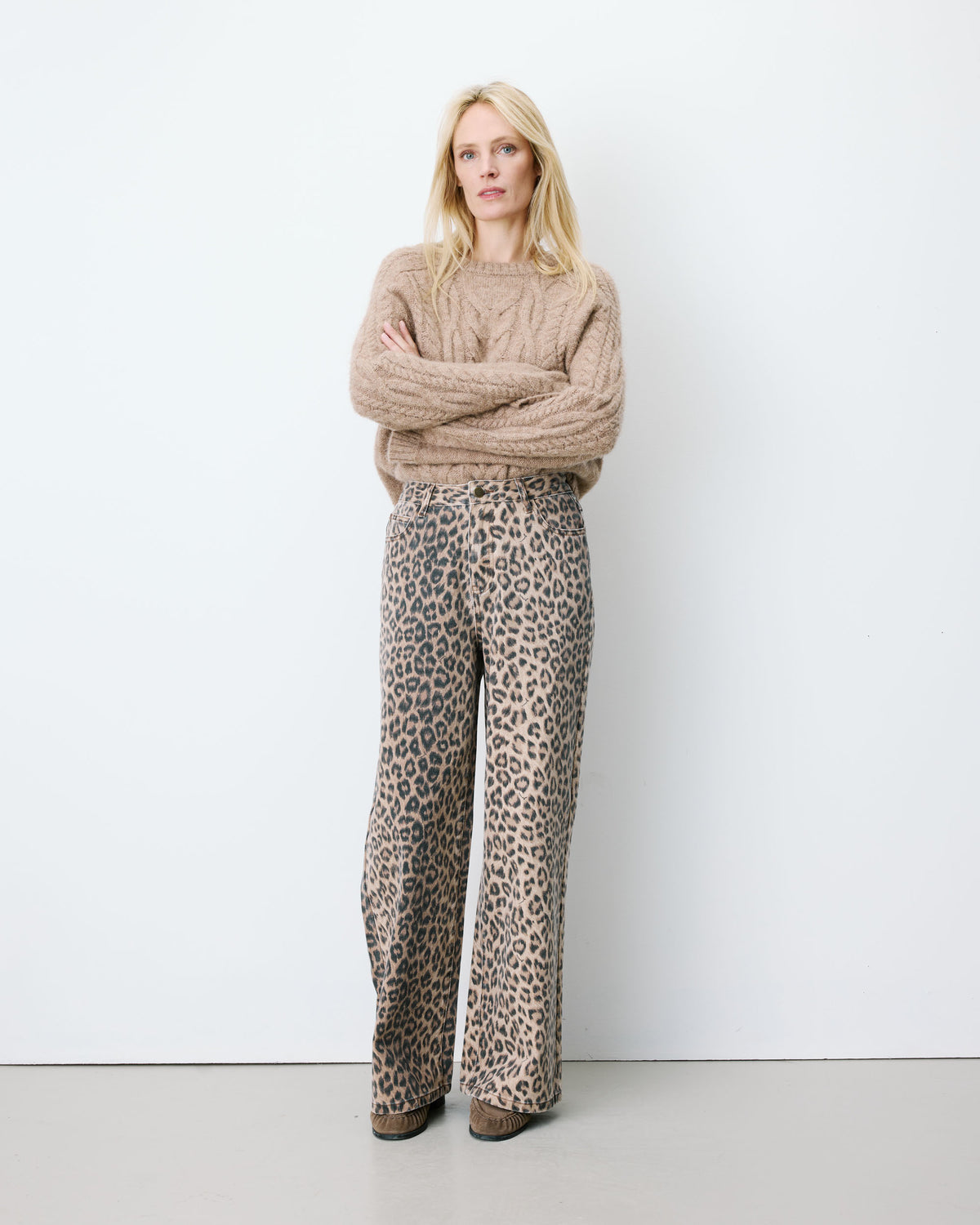 Jean taille haute loose imprimé leo Socca