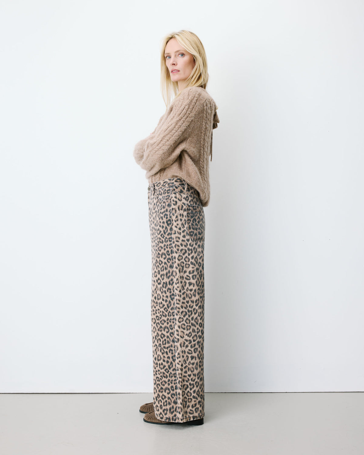 Jean taille haute loose imprimé leo Socca
