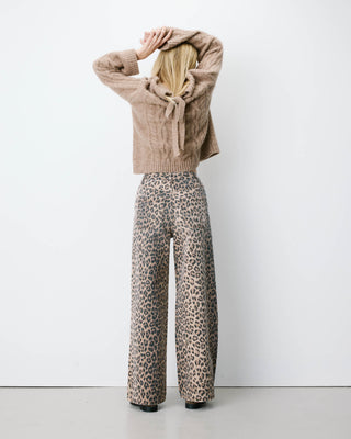 Jean taille haute loose imprimé leo Socca