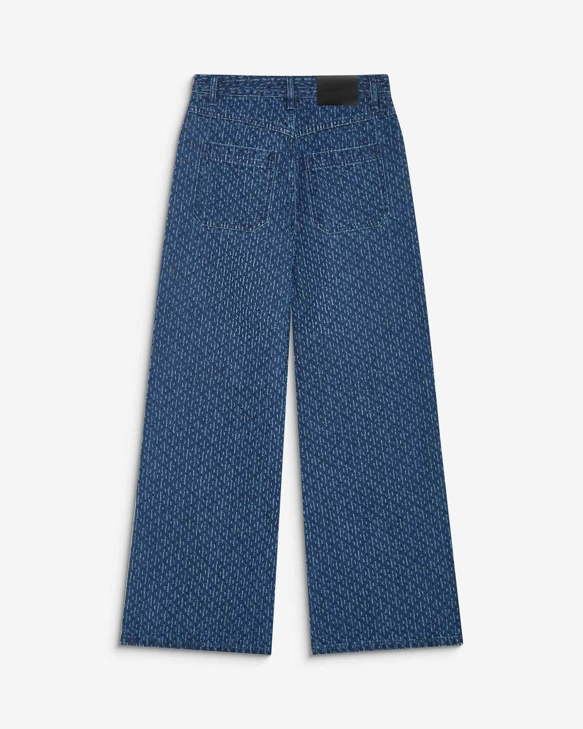 Jean taille haute loose imprimé mediumblue Socca