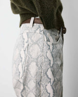 Jean taille haute loose imprimé python Socca