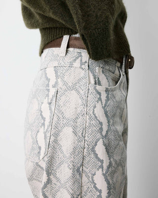 Jean taille haute loose imprimé python Socca