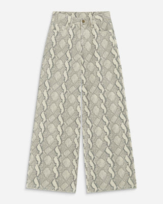 Jean taille haute loose imprimé python Socca