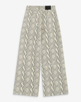 Jean taille haute loose imprimé python Socca