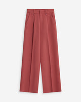 Pantalon tailleur large à plis blush Nilay