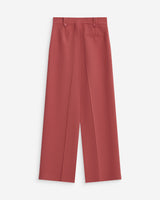 Pantalon tailleur large à plis blush Nilay