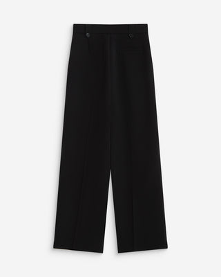 Pantalon tailleur large à plis noir Nilay