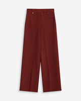 Pantalon tailleur large à plis terracotta Nilay