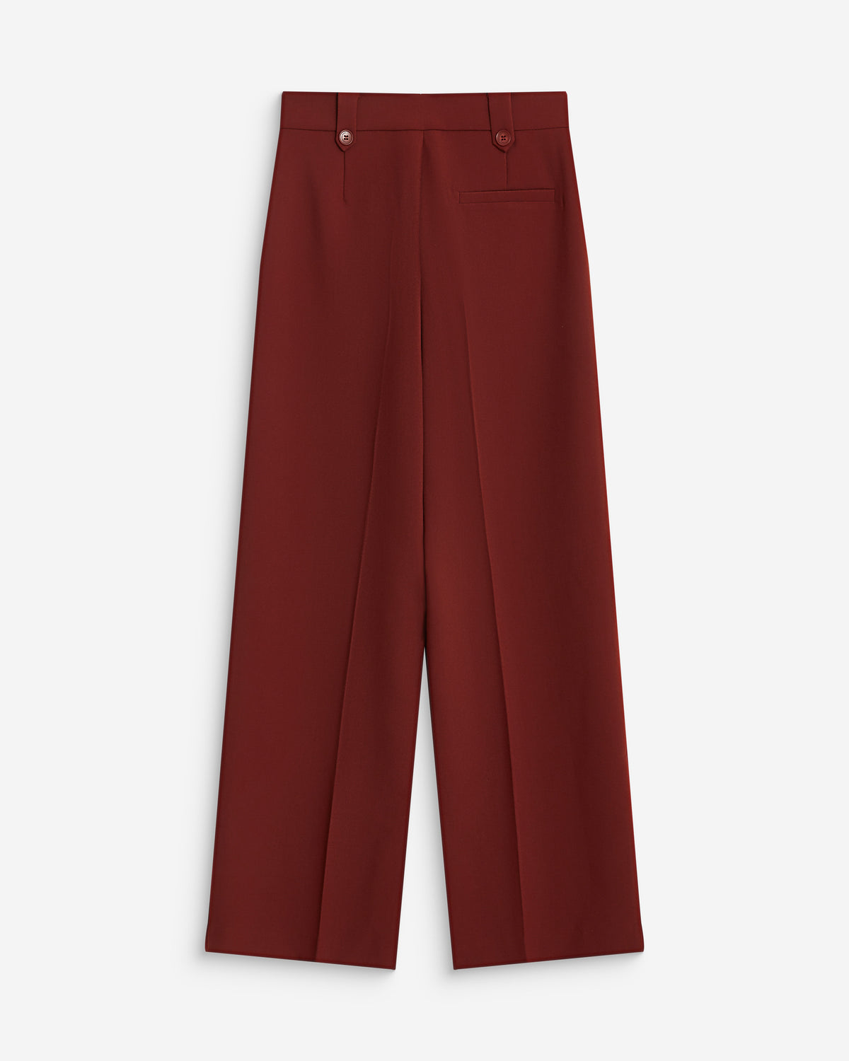 Pantalon tailleur large à plis terracotta Nilay