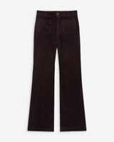 Pantalon droit velours côtelé aubergine Alban