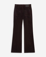 Pantalon droit velours côtelé aubergine Alban