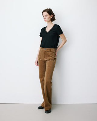 Pantalon droit velours côtelé coffee Alban