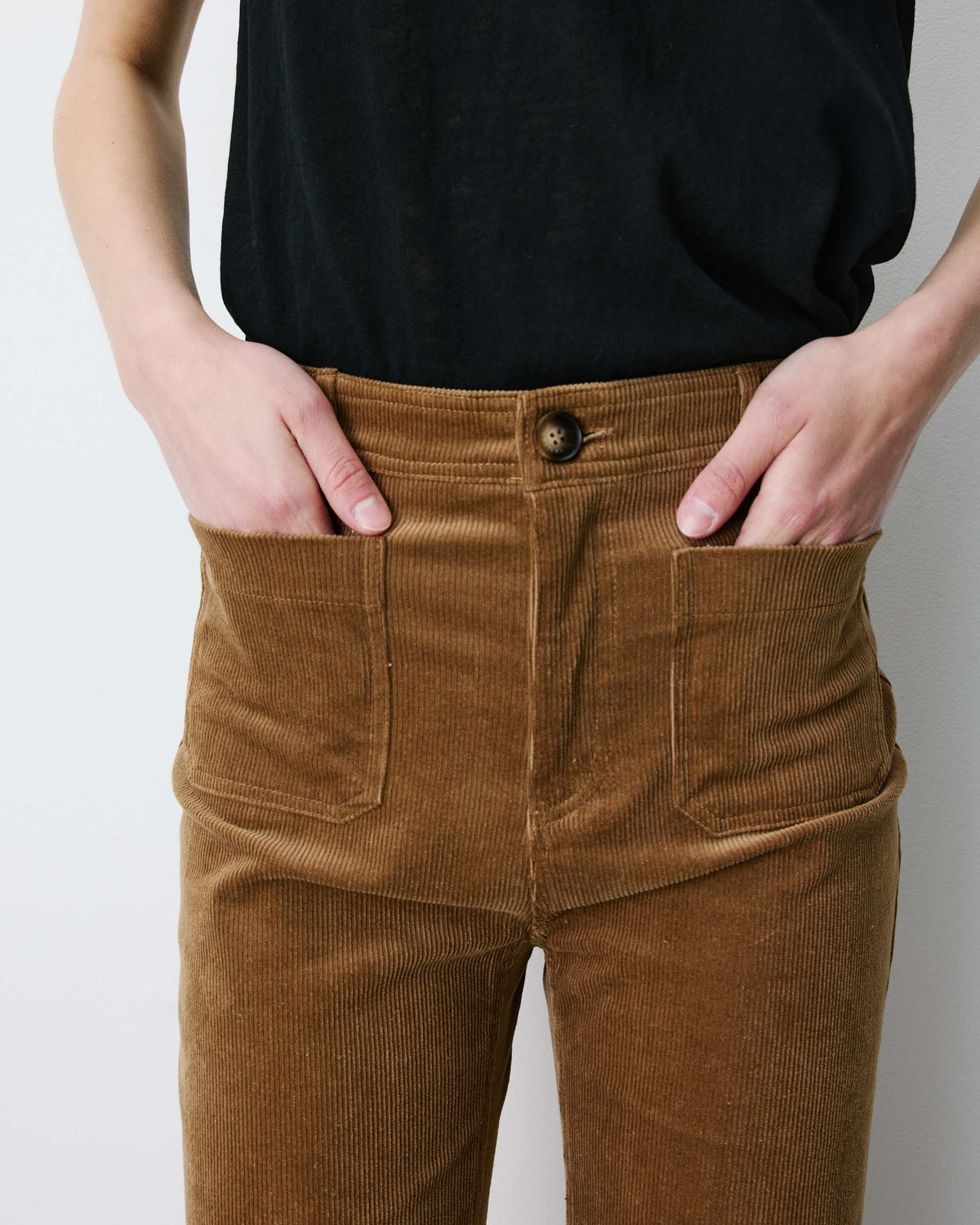 Straight corduroy pants coffee Alban