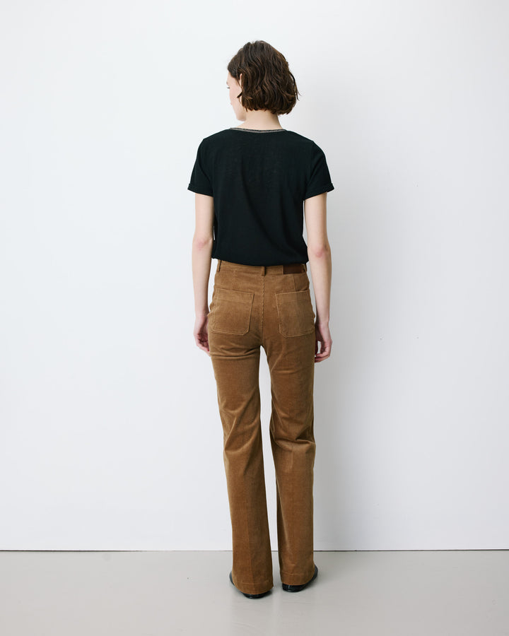 Straight corduroy pants coffee Alban
