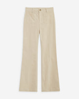 Pantalon droit velours côtelé ecru Alban