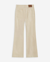 Pantalon droit velours côtelé ecru Alban