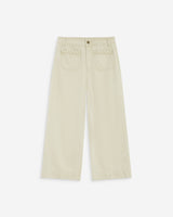 Jean 7/8 taille haute poches plaquées sable Johan