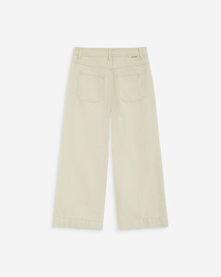 Jean 7/8 taille haute poches plaquées sable Johan