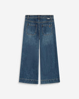 Jean 7/8 taille haute poches plaquées vintageblue Johan