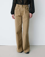Jean jambe large poches tressées mocha Julian
