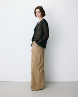 Jean jambe large poches tressées mocha Julian