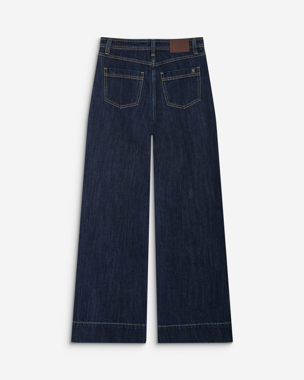 Jean droit taille haute poches plaquées darkblue Jacob