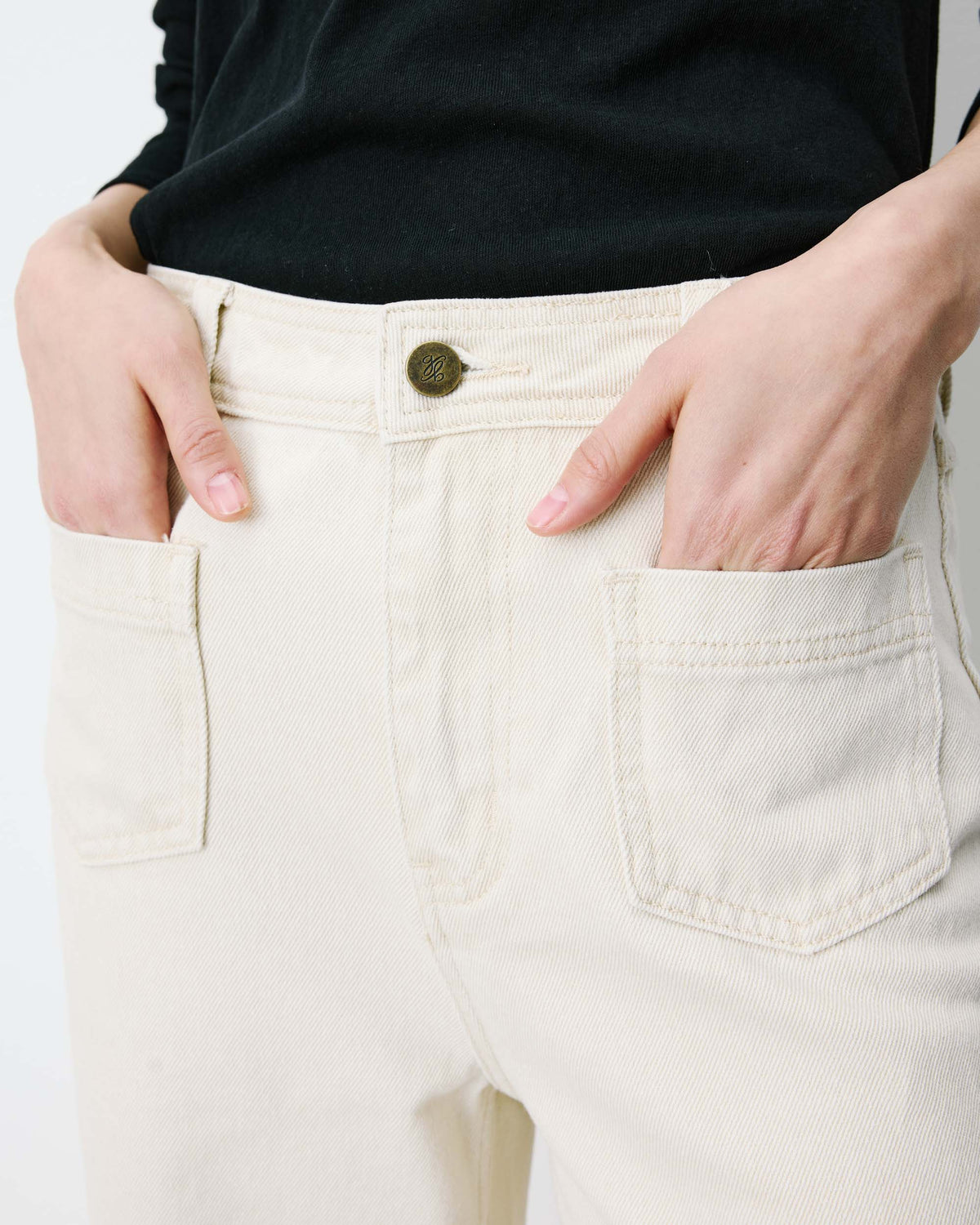 High-rise straight jeans sable Jacob