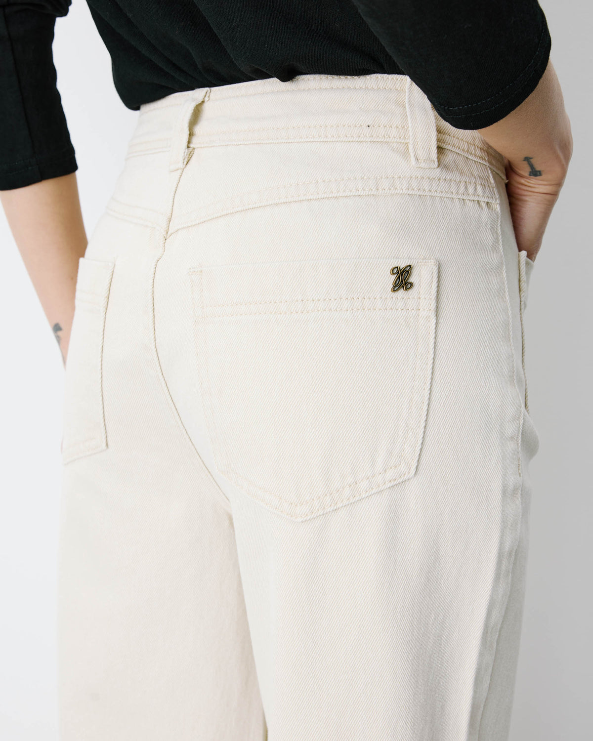 High-rise straight jeans sable Jacob