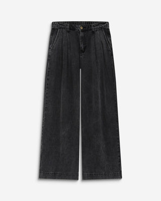 Jean baggy taille mi haute blackwashed John