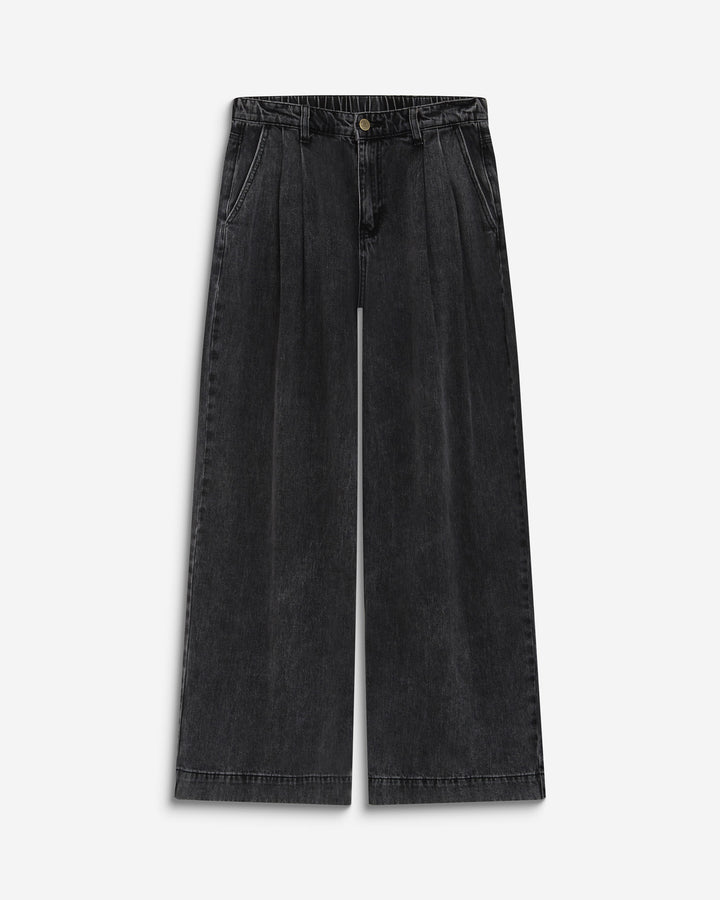 Jean baggy taille mi haute blackwashed John