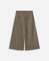 Pantalon jupe-culotte prince de Galles beige Arnold
