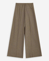 Pantalon tailleur ample pied-de-poule beige Ayen