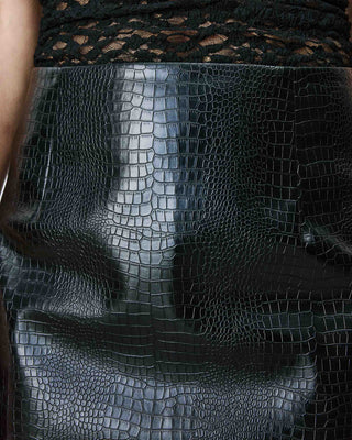 Jupe fourreau similicuir taille haute croco Acacia