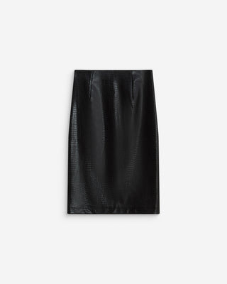 Jupe fourreau similicuir taille haute croco Acacia