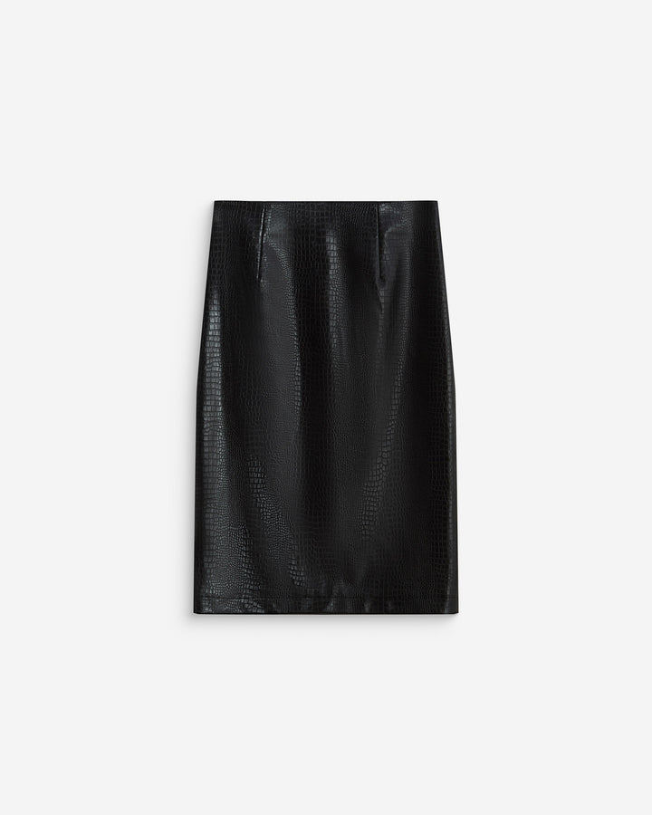 Jupe fourreau similicuir taille haute croco Acacia