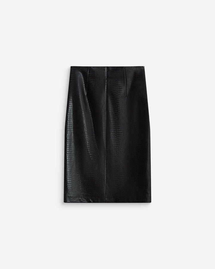 Jupe fourreau similicuir taille haute croco Acacia