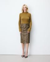 Jupe fourreau similicuir taille haute python Acacia
