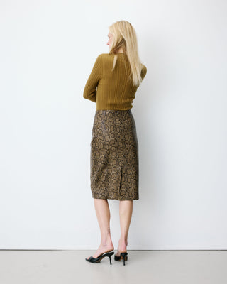 Jupe fourreau similicuir taille haute python Acacia