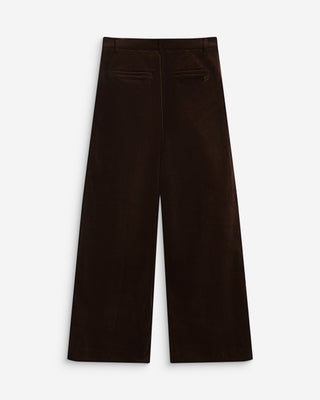Pantalon oversize velours côtelé chocolat Abriel