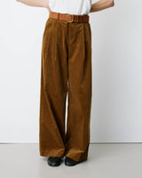 Pantalon oversize velours côtelé coffee Abriel