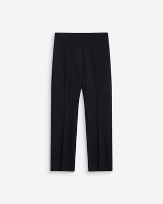 Pantalon capri ajusté à rayures marine Adrian