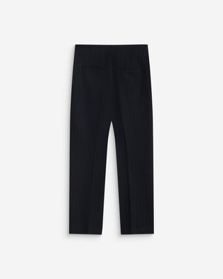 Pantalon capri ajusté à rayures marine Adrian