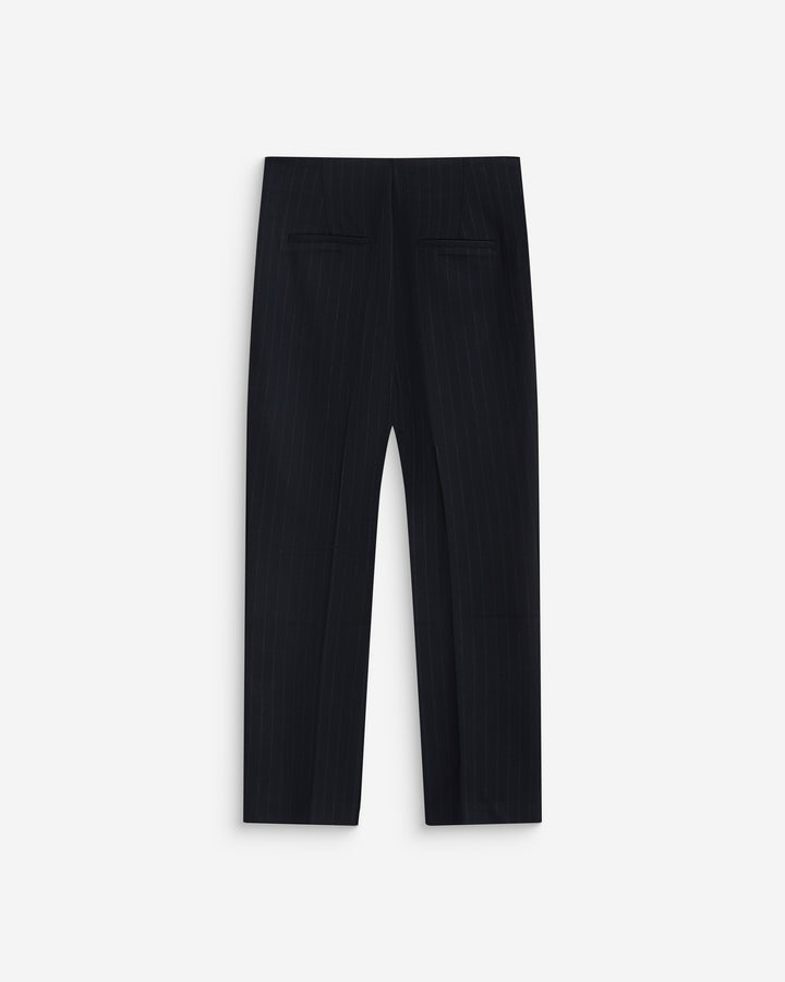 Pantalon capri ajusté à rayures marine Adrian