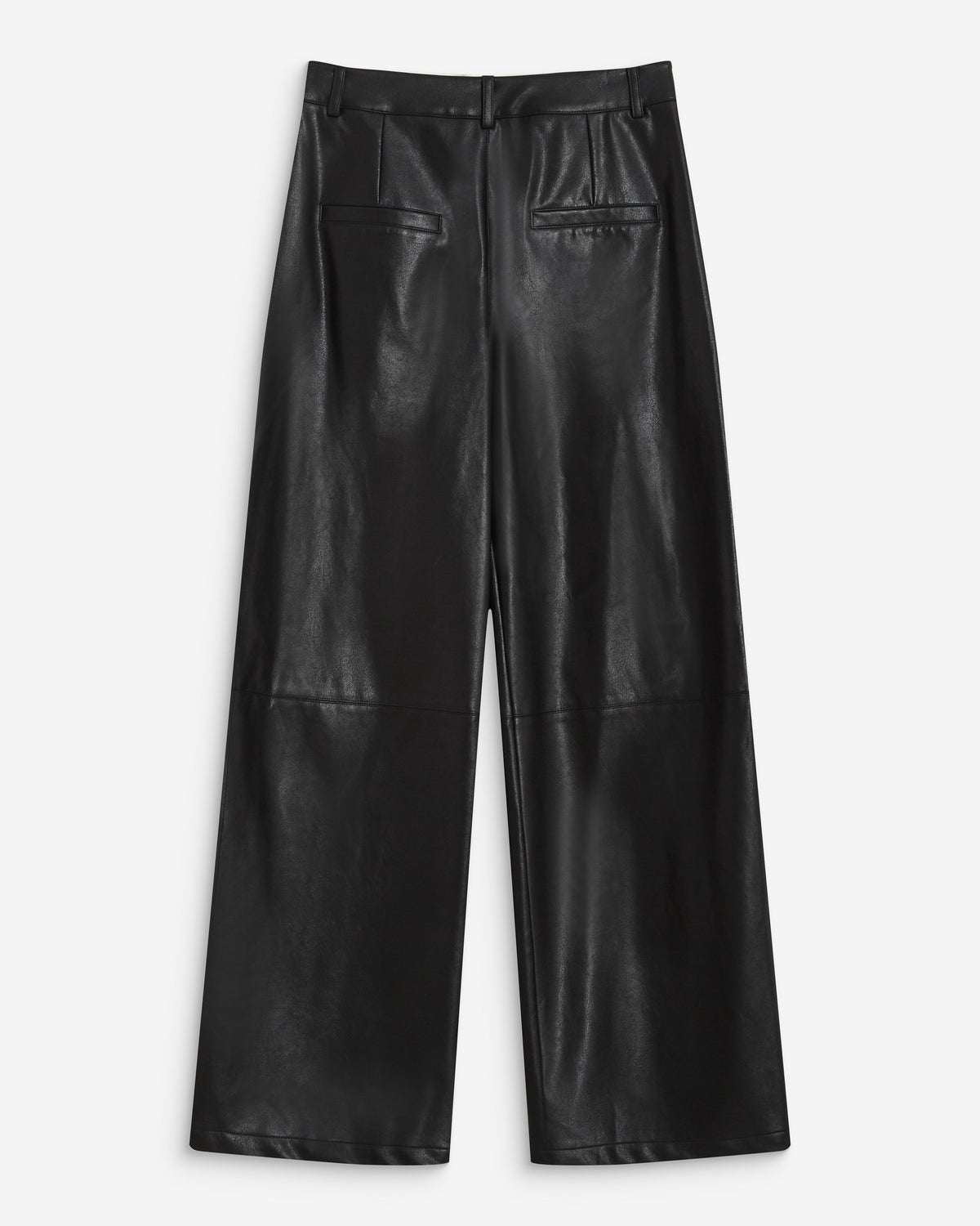 Pantalon barrel similicuir noir Alfie