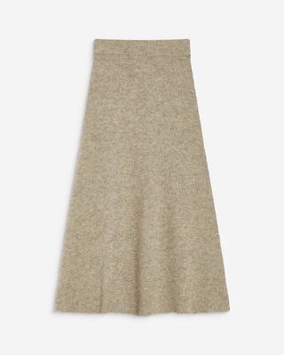 Jupe longue évasée en maille taille haute grege Aluna