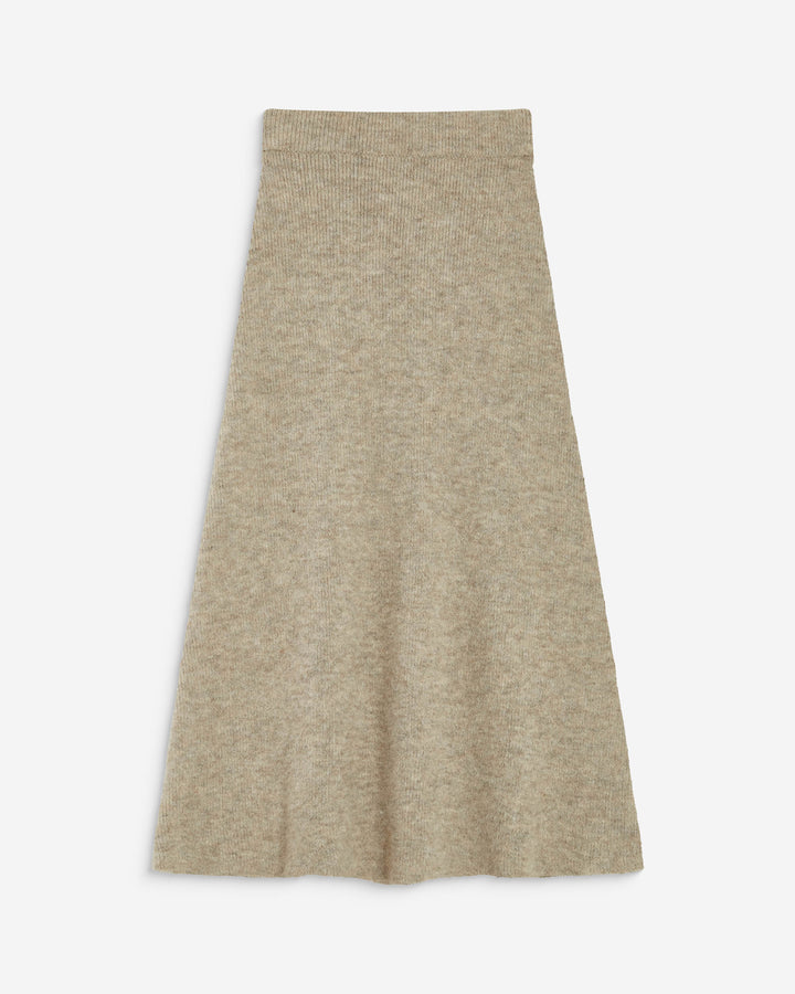Jupe longue évasée en maille taille haute grege Aluna